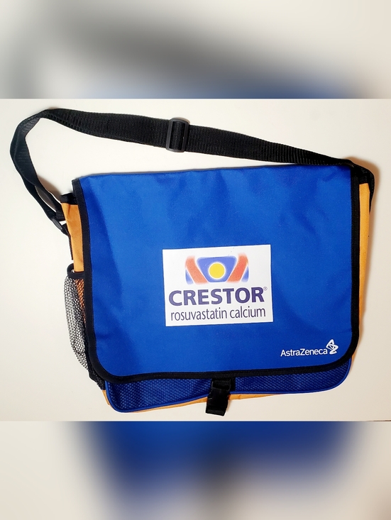 Crestor AstraZeneca Pharmaceutical Promotional Messenger Bag